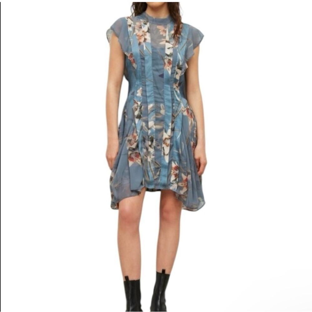 ALLSAINTS Fleur Kuroyuri floral-print woven mini dress Dize 8